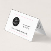 Candle Care & Customer dank geklappter Visitenkart Visitenkarten (Rückseite)