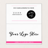 Candle Care & Customer dank geklappter Visitenkart Visitenkarten (Außenseite Aufgefaltet)