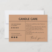 Candle Care - Danke, dass Sie die Packkarte gekauf Dankeskarte (Vorderseite)