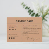 Candle Care - Danke, dass Sie die Packkarte gekauf Dankeskarte (Stehend Vorderseite)