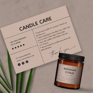 Candle Care - Danke, dass Sie die Packkarte gekauf Dankeskarte