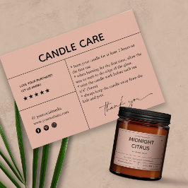 Candle Care - Danke, dass Sie die Packkarte gekauf Dankeskarte