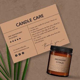 Candle Care - Danke, dass Sie die Packkarte gekauf Dankeskarte