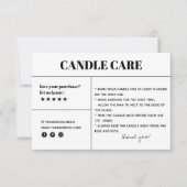 Candle Care - Danke, dass Sie die Packkarte gekauf Dankeskarte (Vorderseite)