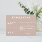 Candle Care - Danke, dass Sie die Packkarte gekauf Dankeskarte (Stehend Vorderseite)
