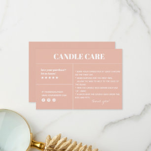 Candle Care - Danke, dass Sie die Packkarte gekauf Dankeskarte