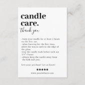 Candle Care Danke, dass Sie eine Packkarte gekauft Begleitkarte (Vorderseite)
