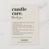 Candle Care Danke, dass Sie eine Packkarte gekauft Begleitkarte (Vorderseite)