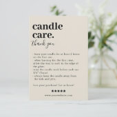 Candle Care Danke, dass Sie eine Packkarte gekauft Begleitkarte (Stehend Vorderseite)