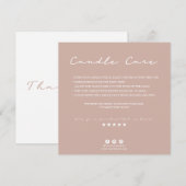 Candle Care Dankeschön Karte (Vorne/Hinten)