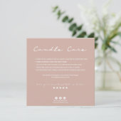 Candle Care Dankeschön Karte (Stehend Vorderseite)