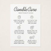 Candle Care Dankeschön Karte (Rückseite)