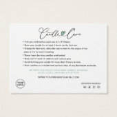 Candle Care Dankeschön Karte (Rückseite)