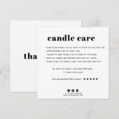 Candle Care Dankeschön Karte (Vorne/Hinten)