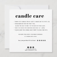 Candle Care Dankeschön Karte