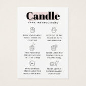  Candle Care Dankeschön Karte (Rückseite)