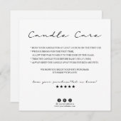 Candle Care Dankeschön Karte (Vorne/Hinten)