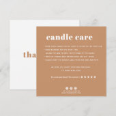 Candle Care Dankeschön Karte (Vorne/Hinten)
