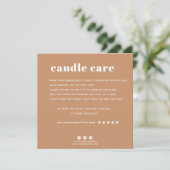 Candle Care Dankeschön Karte (Stehend Vorderseite)