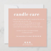 Candle Care Dankeschön Karte (Vorderseite)