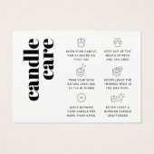 Candle Care Dankeschön Karte (Rückseite)