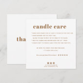Candle Care Dankeschön Karte (Vorne/Hinten)
