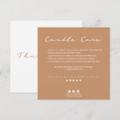 Candle Care Dankeschön Karte (Vorne/Hinten)