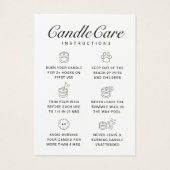 Candle Care Dankeschön Karte (Rückseite)