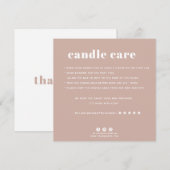 Candle Care Dankeschön Karte (Vorne/Hinten)