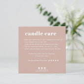 Candle Care Dankeschön Karte (Stehend Vorderseite)