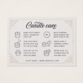 Candle Care Dankeschön Karte (Rückseite)