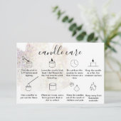 Candle Care Dankeschön Karte Fügen Sie Ihren QR-Co (Stehend Vorderseite)