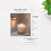 Candle Care Foto Dankeschön Karte (Schreibtisch)