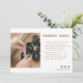 Candle Care Foto Dankeschön Karte (Stehend Vorderseite)
