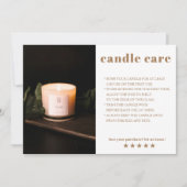 Candle Care Foto Dankeschön Karte (Vorderseite)