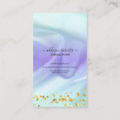 Candle Care für grüne und Lila Glitzer Visitenkarte (Rückseite)