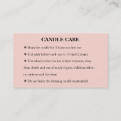 Candle Care Gold Gliter Chic Script Danke Karte (Rückseite)