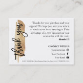 Candle Care Gold Gliter Chic Script Danke Karte (Vorderseite)