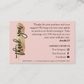 Candle Care Gold Glitzer Chic Script Vielen Dank Visitenkarte (Vorderseite)