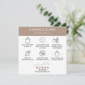 Candle Care Instructions Card (Stehend Vorderseite)
