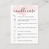 Candle Care Instructions Card Hinzufügen Ihres Log Visitenkarte (Vorderseite)