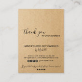 Candle Care Instructions Card Hinzufügen Ihres Log Visitenkarte (Rückseite)