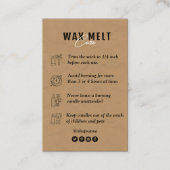 Candle Care Kraft Papier | Benutzerdefiniertes Log Visitenkarte (Vorderseite)