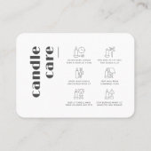Candle Care Minimalistisch Flat Dankeschön Karte (Rückseite)