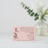 Candle Care Pink Chic Skript Danke Karte (Stehend Vorderseite)