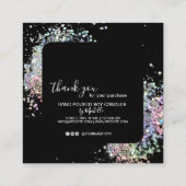 Candle Care Vielen Dank, dass die Karte Ihren Logo (Rückseite)