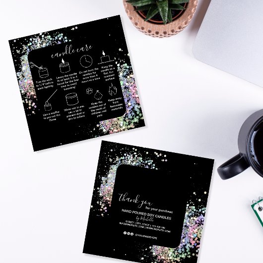 Candle Care Vielen Dank, dass die Karte Ihren Logo