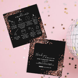 Candle Care Vielen Dank, dass Sie Ihre Rose Gold h Quadratische Visitenkarte