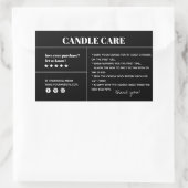 Candle Care Vielen Dank für Ihr Packaufkleber Rechteckiger Aufkleber (Tasche)