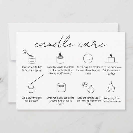 Candle Care Vielen Dank Ihr Kartenlogo Einfach mod Dankeskarte (Vorderseite)